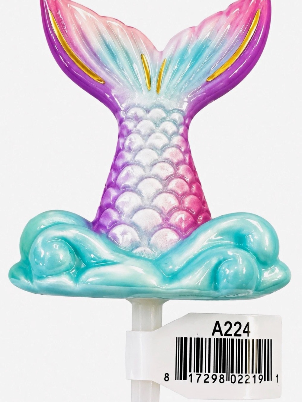 Nora Fleming Mermaid Moments Mini A224 Retired Mermaid Tail Ceramic NWT